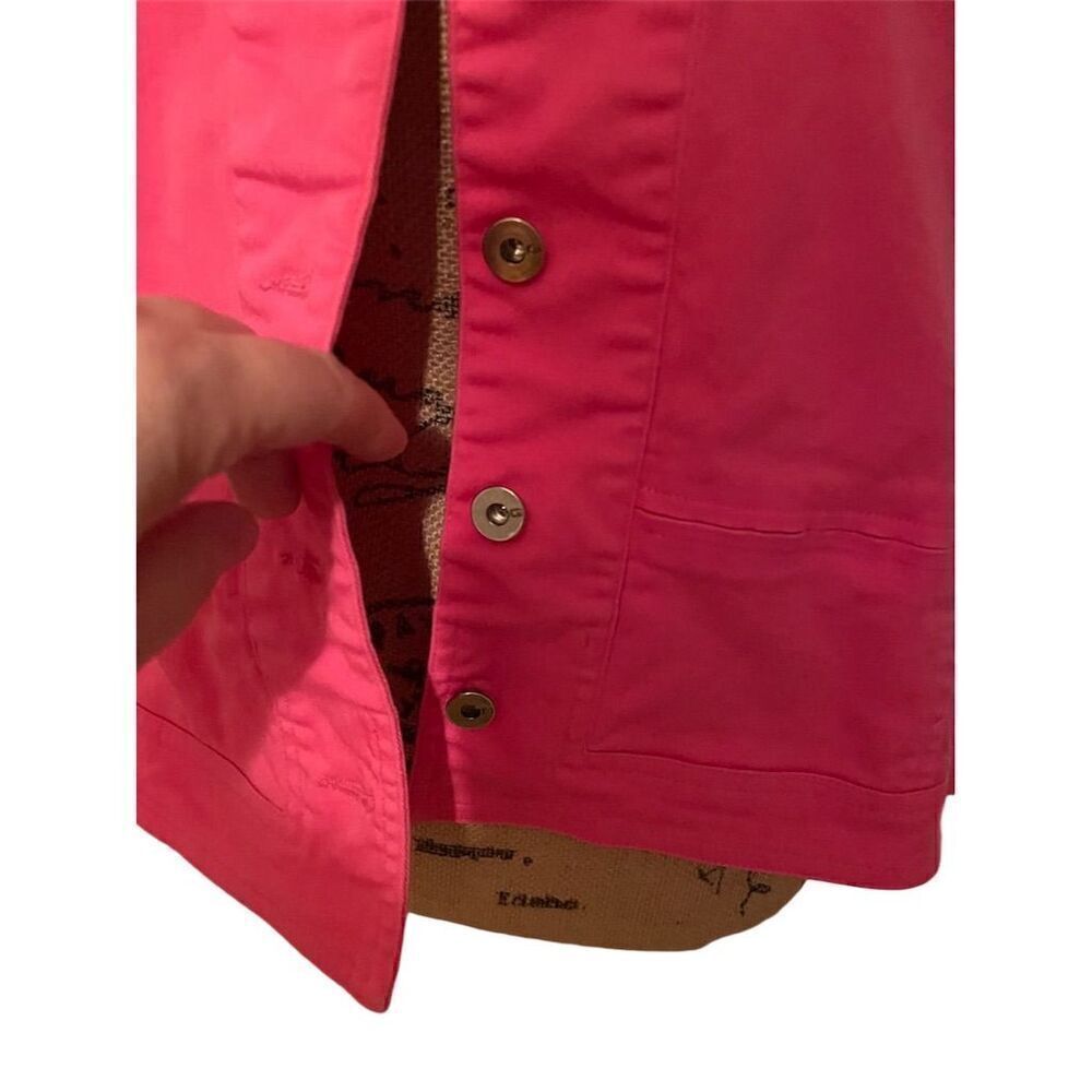 Great Cavalier by St Paul Women's Pink Button-Front Jacket L Cutwork Sleeves - Picture 3 of 12